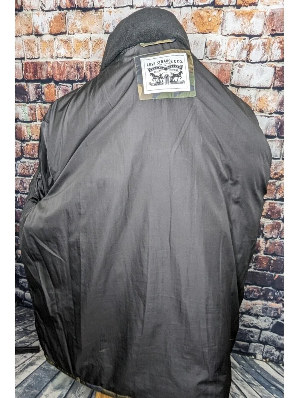 Levi's Arctic Quilted Camo Hooded Winter Puffer Jacket Parka Mid Ski Men XXL 2XL